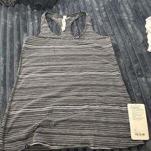 Lululemon Striped Gray NWT cool racerback tank size 10